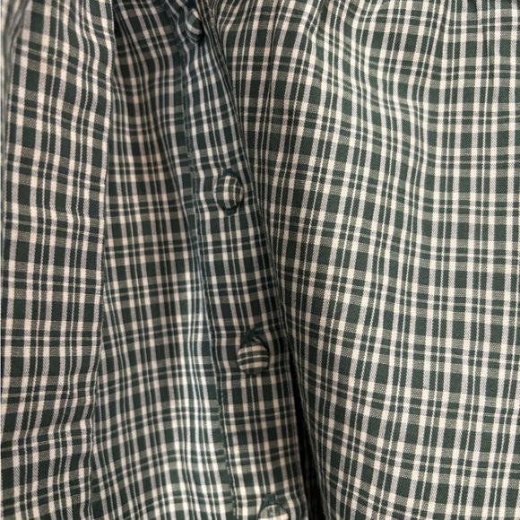 Sézane Jimena Blouse Green Plaid Bow Sz 38 Sezane x MDLO (US 6) - Picture 7 of 8